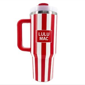 Lulu Mac Darby Red Striped 40oz Stainless Steel Tumbler